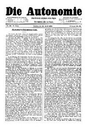 05. Jg. Nr. 092 / 12.04.1890 Die Autonomie London
