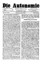 05. Jg. Nr. 101 / 14.08.1890 Die Autonomie London