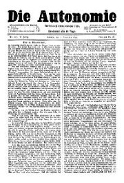 05. Jg. Nr. 107 / 08.11.1890 Die Autonomie London
