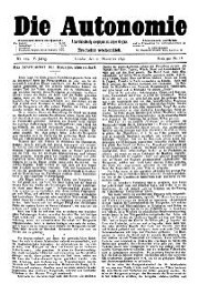05. Jg. Nr. 109 / 22.11.1890 Die Autonomie London