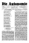 06. Jg. Nr. 157 / 24.10.1891 Die Autonomie London